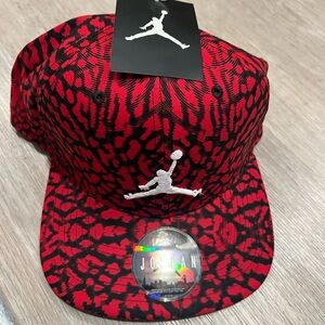 Jordan Red and Black Patterned Cap